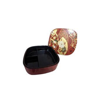 Vintage Orientals Floral square  Jewelry Trinket‎ Box  tray 6x6x3